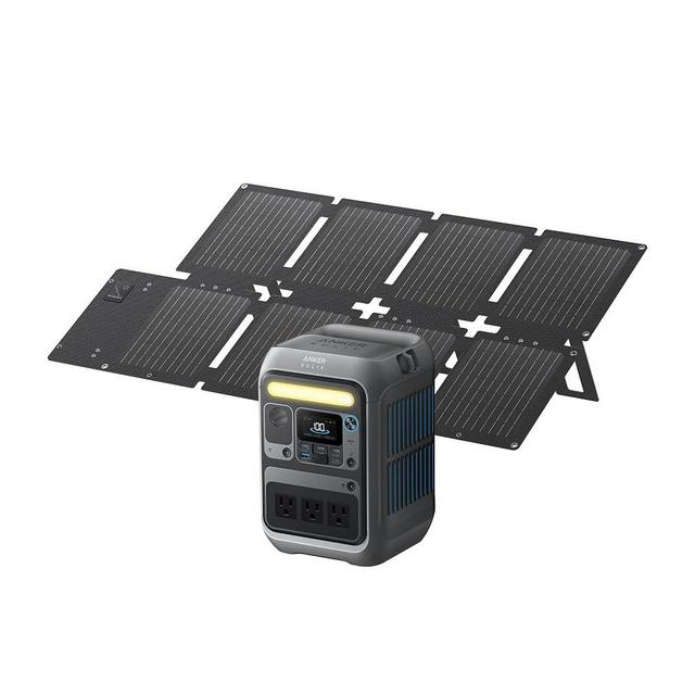 Anker SOLIX C300 Portable Power Station, Outdoor 288Wh LiFePO4 Battery, 300W (600W Surge) Solar Generator, 140W Two-Way Fast Charging, for Camping, Traveling, and Emergencies (with 60W Solar Panel)