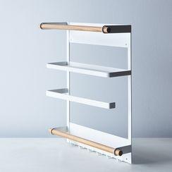 Steel & Wood Magnetic Refrigerator Rack