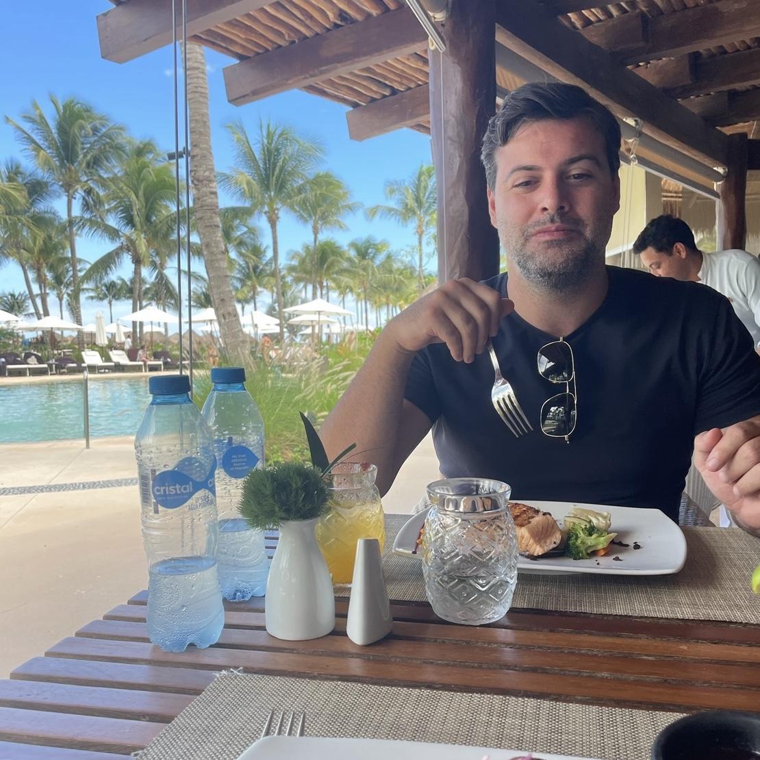 Dinner on our Honeymoon