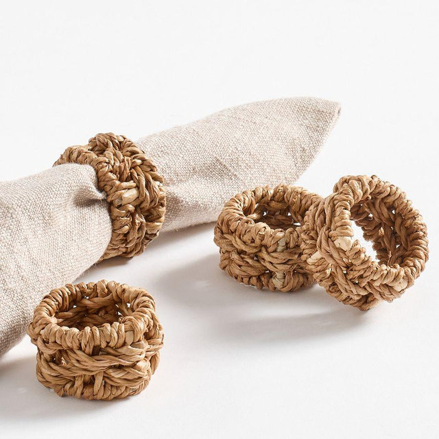 Capitola Woven Napkin Ring, Set of 4 - Natural