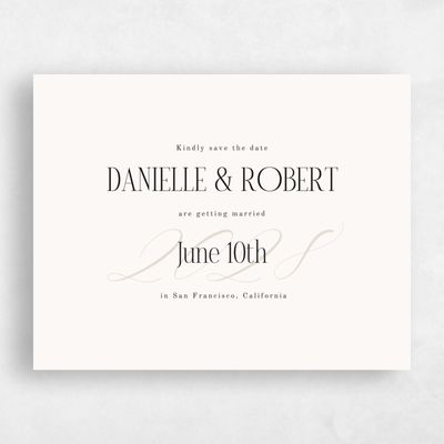 Beige Wedding Save the Date - Palenque Landscape
