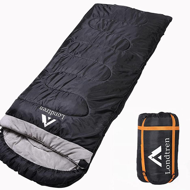 LONDTREN Large 0 Degree Sleeping Bags for Adults Cold Weather Sleeping Bag Camping Winter Below Zero 20 15 Flannel Big and Tall XXL