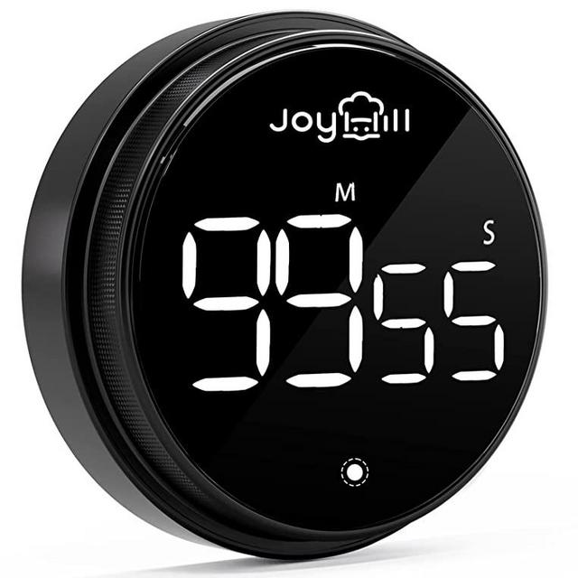 Timers, Timer for Kids, Digital Kitchen Timer Magnetic with Large LED Display, Volume Adjustable Countdown/up Clock for Cooking, Teaching, Classroom Study, Fitness and Oven（Black）