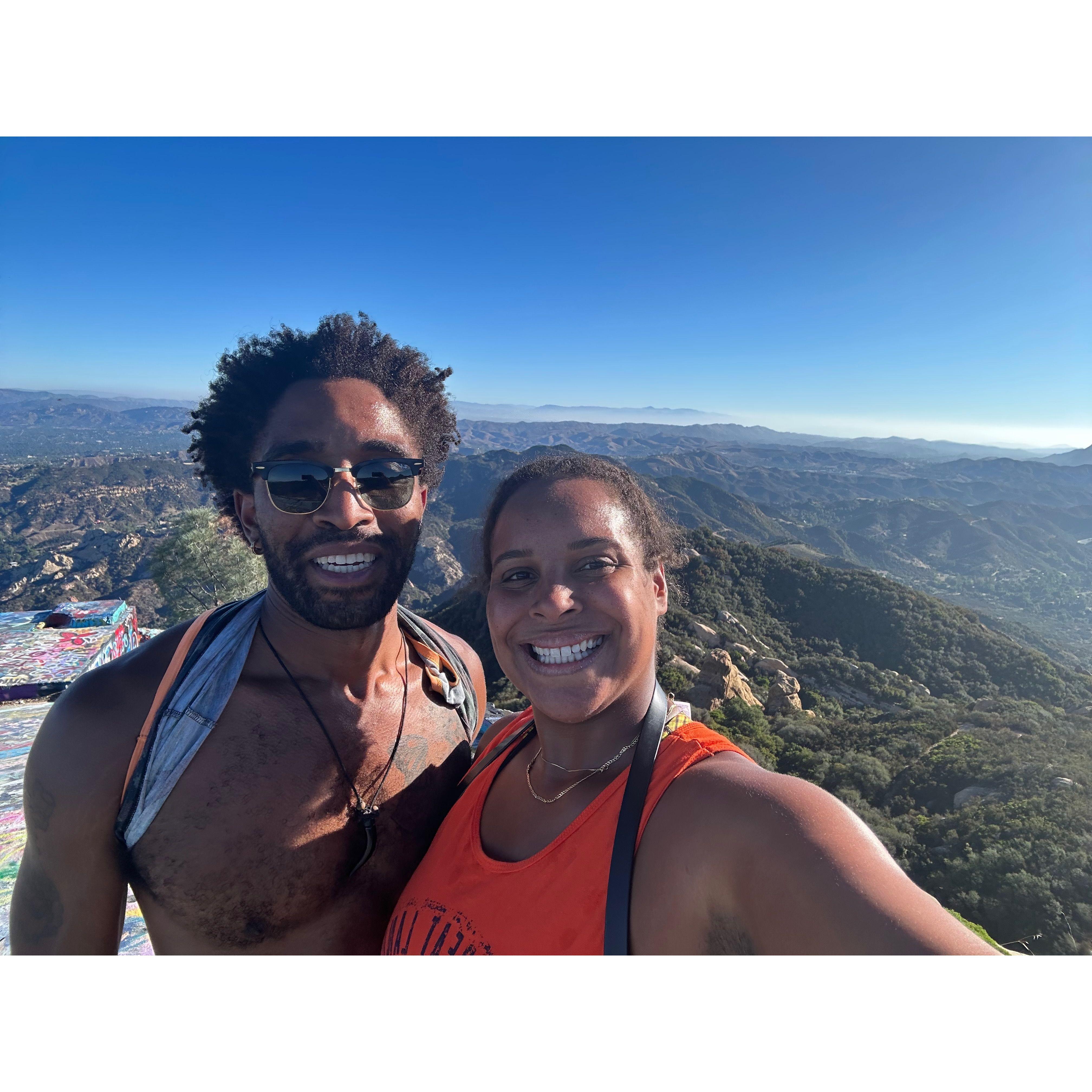 Hiking Topanga Canyon before Jordan's 30th birthday celebration. We did two hikes that day on a whim—talk about exhausting!
