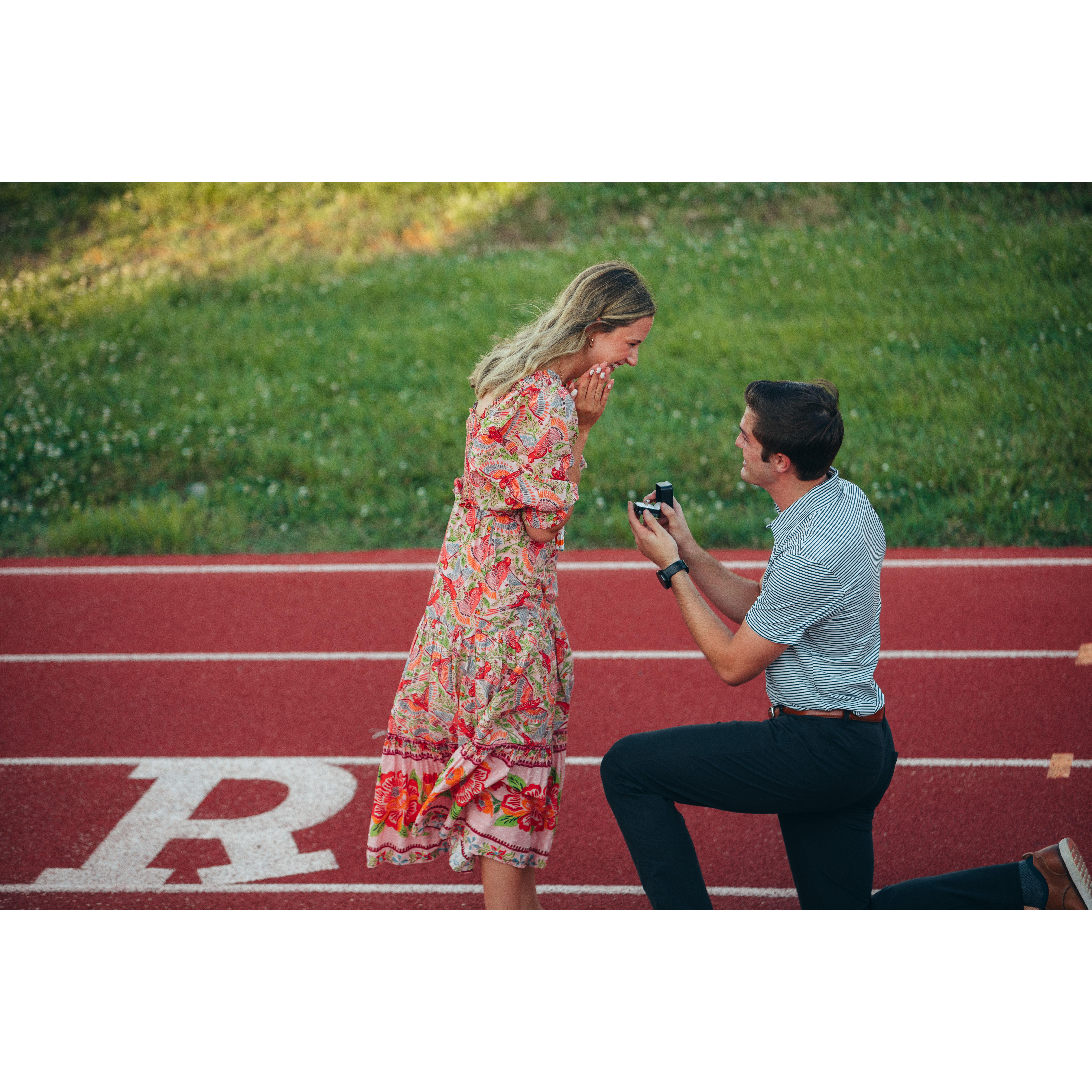 Thank God for Bolivar Track & Field! Becoming teammates was the best thing to ever happen to us. Blade popped the question where we first met in 2018.