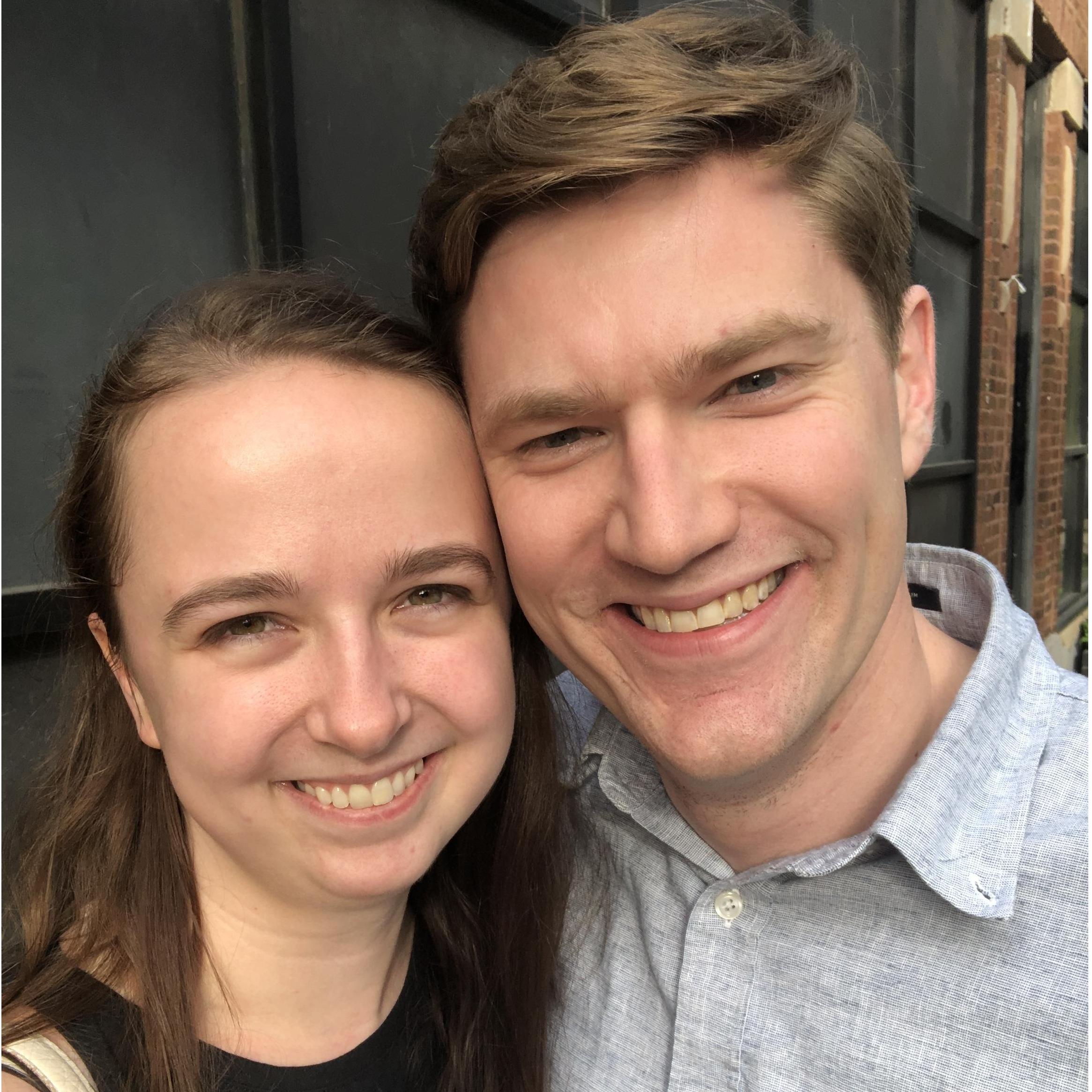 Let the history books show that this is the first documented photo of us as we saw a play starring our future bridesmaid, Evey. This is also when Andy met Evey's parents before Ali's parents.
