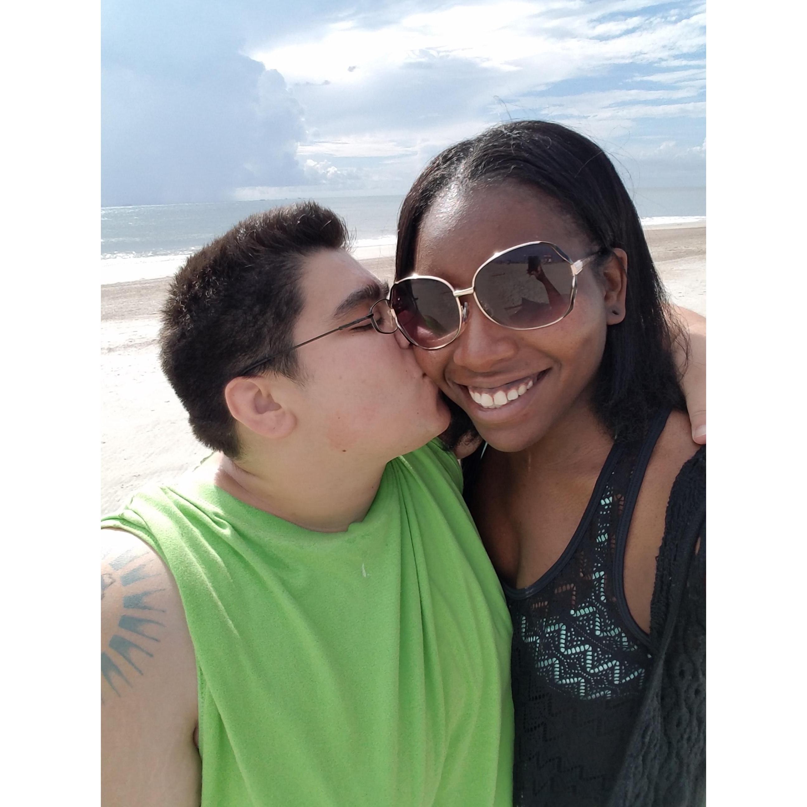 Donni's first time at the beach, which is Sheena's favourite spot! Took a trip to Tybee Island near Savannah, GA.