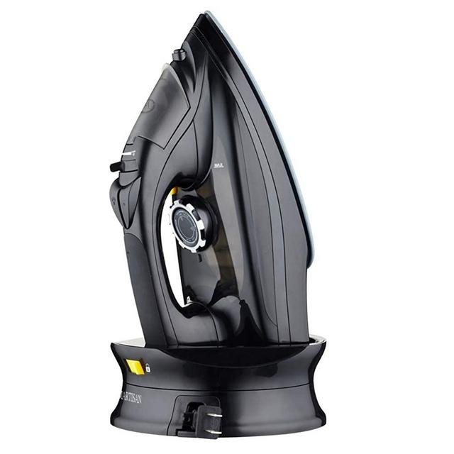MARTISAN Cordless Iron, 1500W Steam Iron with Power Charging Dock, Carry Lock for Easy Storage. Retractable Cord Iron with Ceramic Soleplate