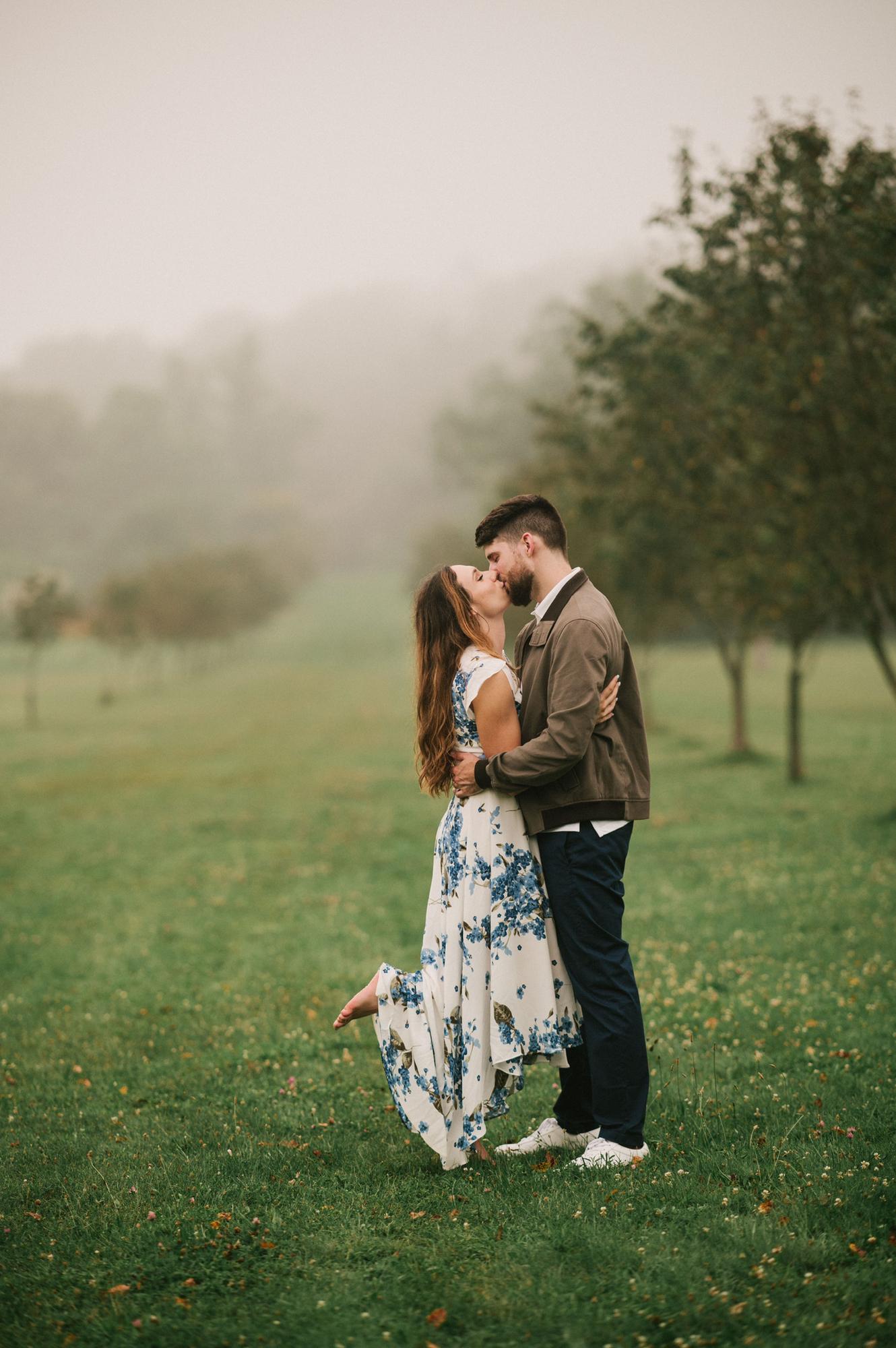 Engagement photo at The Skylands Manor & Botanical Gardens (the same place where Patrick proposed!)