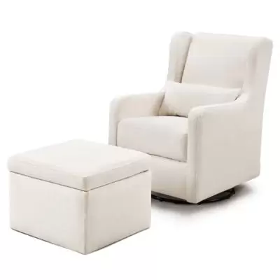 carter's® by DaVinci® Adrian Swivel Glider in Cream with Ottoman