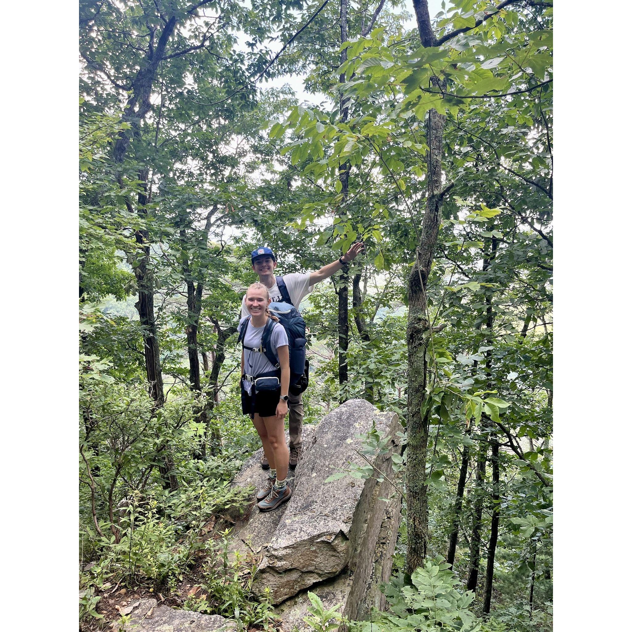 First backpacking trip with Jay's family was marked by dead headlamps and a couple bear encounters...a wild time indeed.