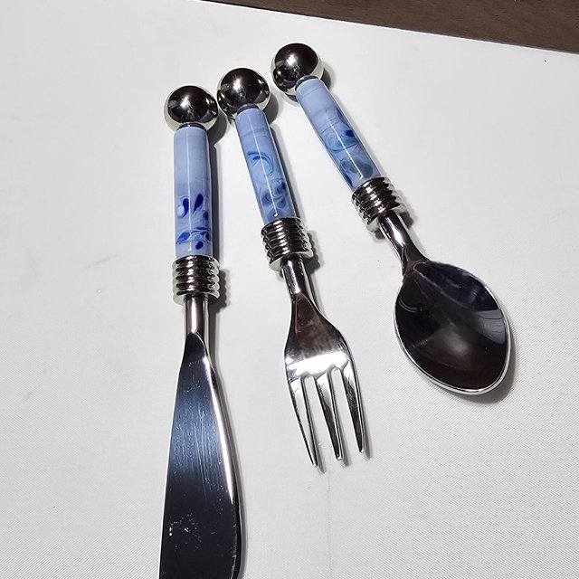 Handcrafted Charcuterie Set ~ Cheese/Butter Knife, Jelly Spoon, Canape Fork ~ Entertaining ~ Hostess Gift