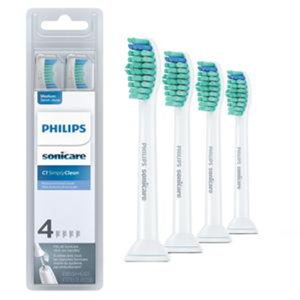 Philips Sonicare C2 Plaque Control - Genuine Replacement Electric Toothbrush Heads, White, 3 Pack, HX9023/65