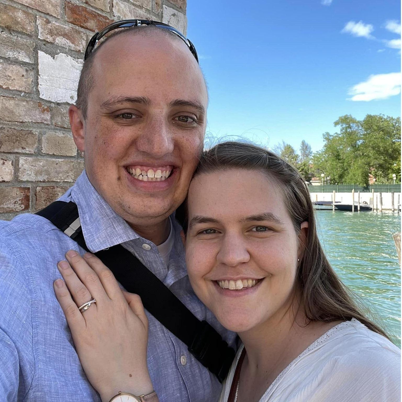 We took a lot of pictures together the day we got engaged.