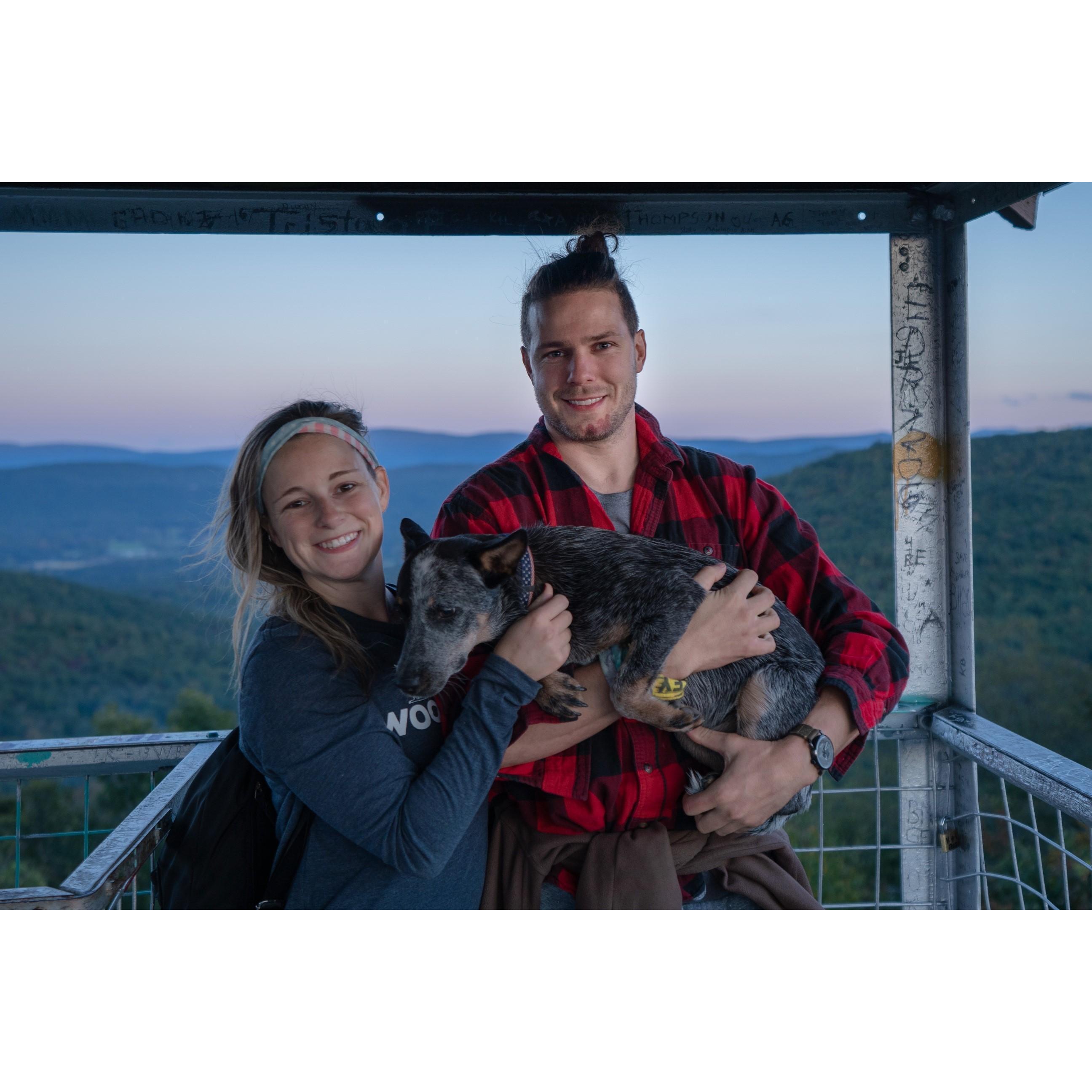A hike up to the Woodstock Tower with Darla