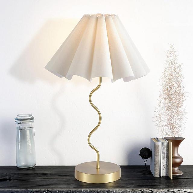 EOEYYOYB Table Lamps for Bedroom Modern Single Table Lamp for Night Stands Beside Lamps Living Room End Table Lamp (Gold)