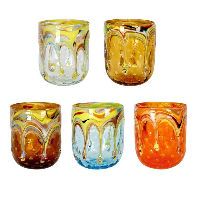 Handblown Italian Drip Glasses