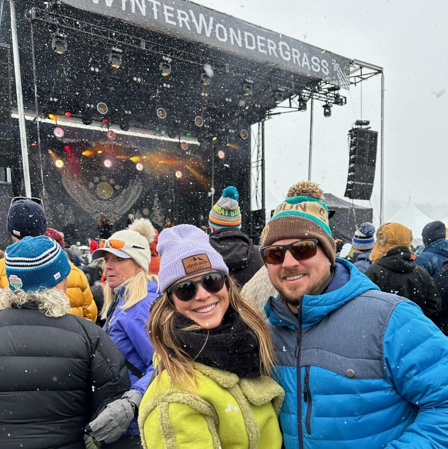 Our first WinterWondergrass as a couple, 2023