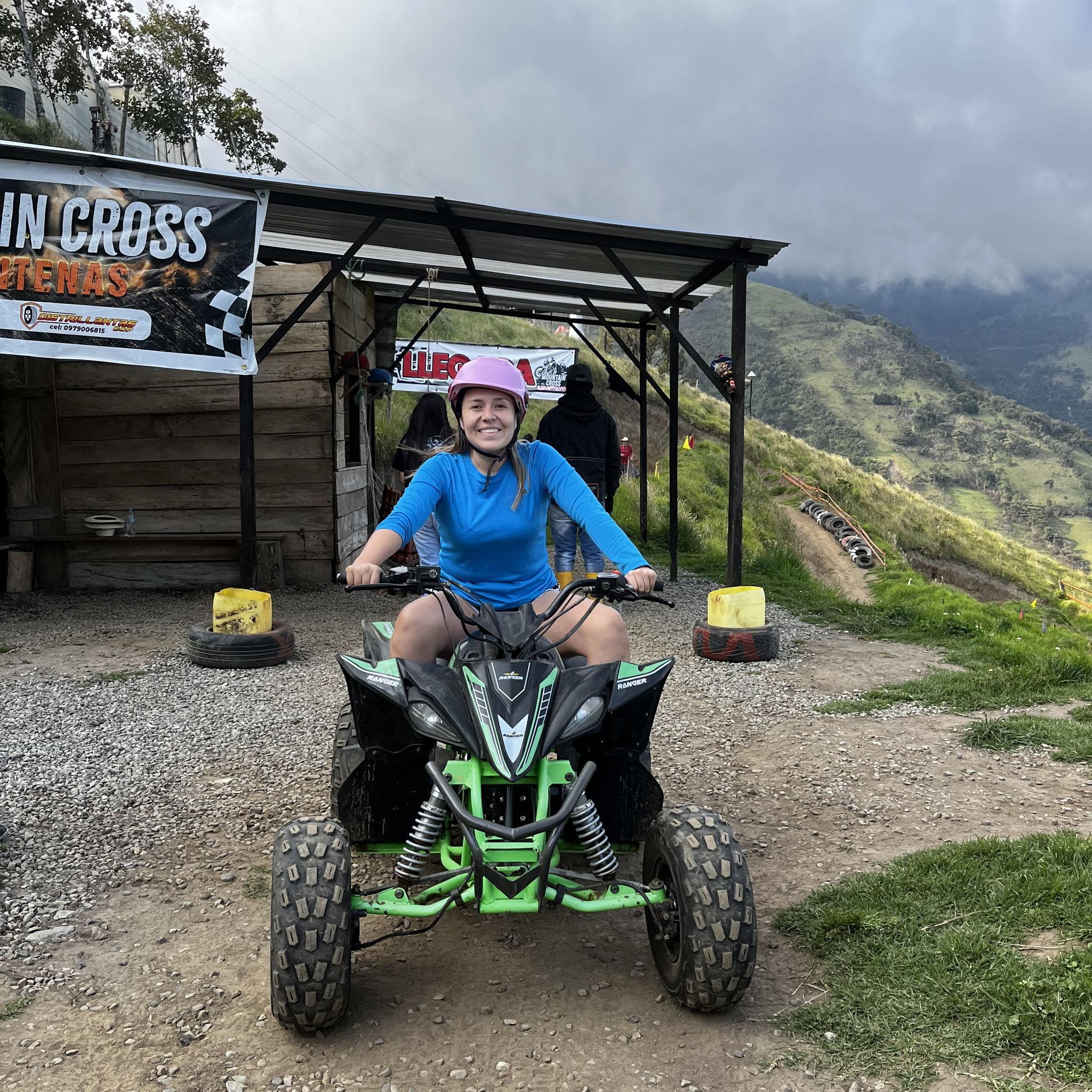 Baños de Agua Santa - More sports, boogie cars, and pure fun. Vanessa looked like she won… but she definitely did not. Still, the bragging rights were totally worth it.
