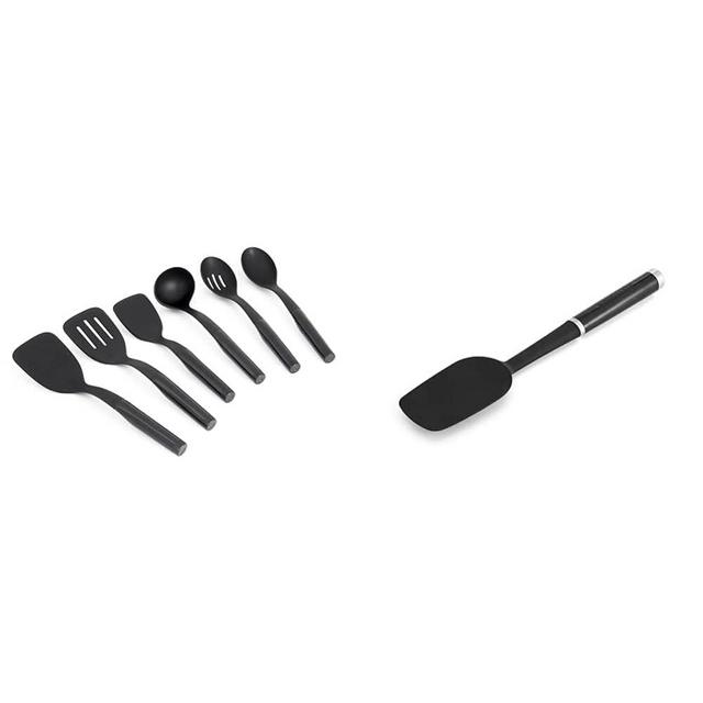 KitchenAid Universal Tool Set, 6 Piece, Black & Classic Spoon Spatula, One Size, Black 2