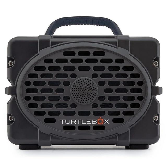 Turtlebox Gen 2: Loud! Outdoor Portable Bluetooth 5.0 Speaker | Rugged, IP67, Waterproof, Impact Resistant & Dustproof (Plays to 120db, Pair 2X for True L-R Stereo), (Thunderhead Gray/Gray)