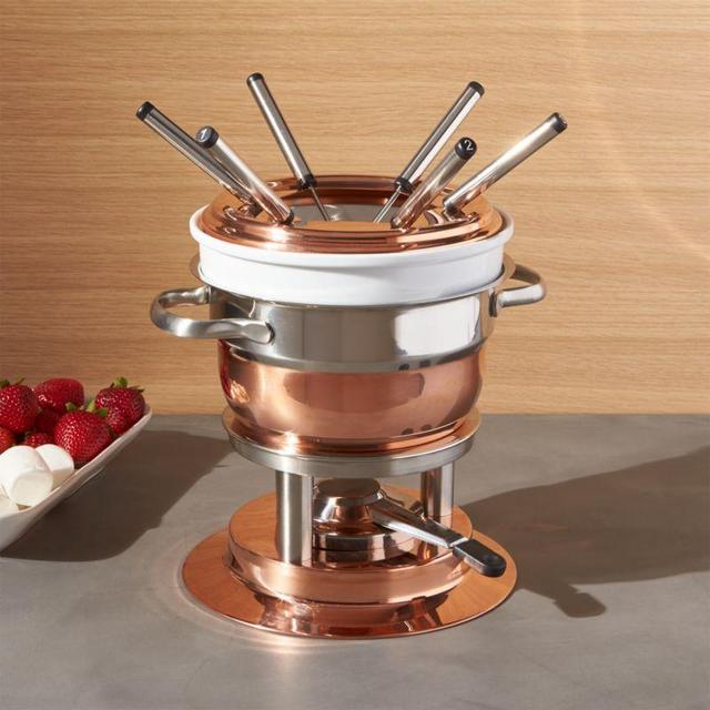 11-Piece Copper Fondue Set