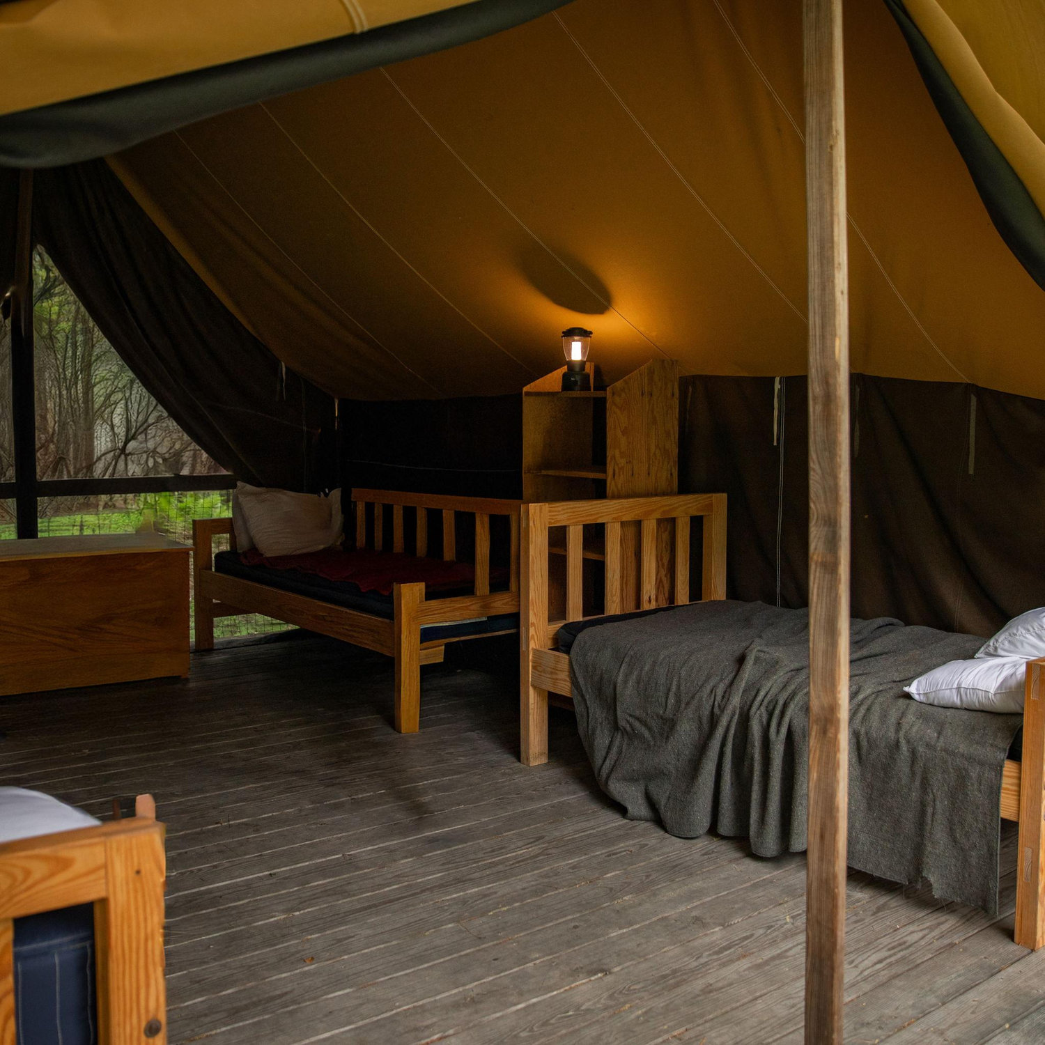 Tent interior