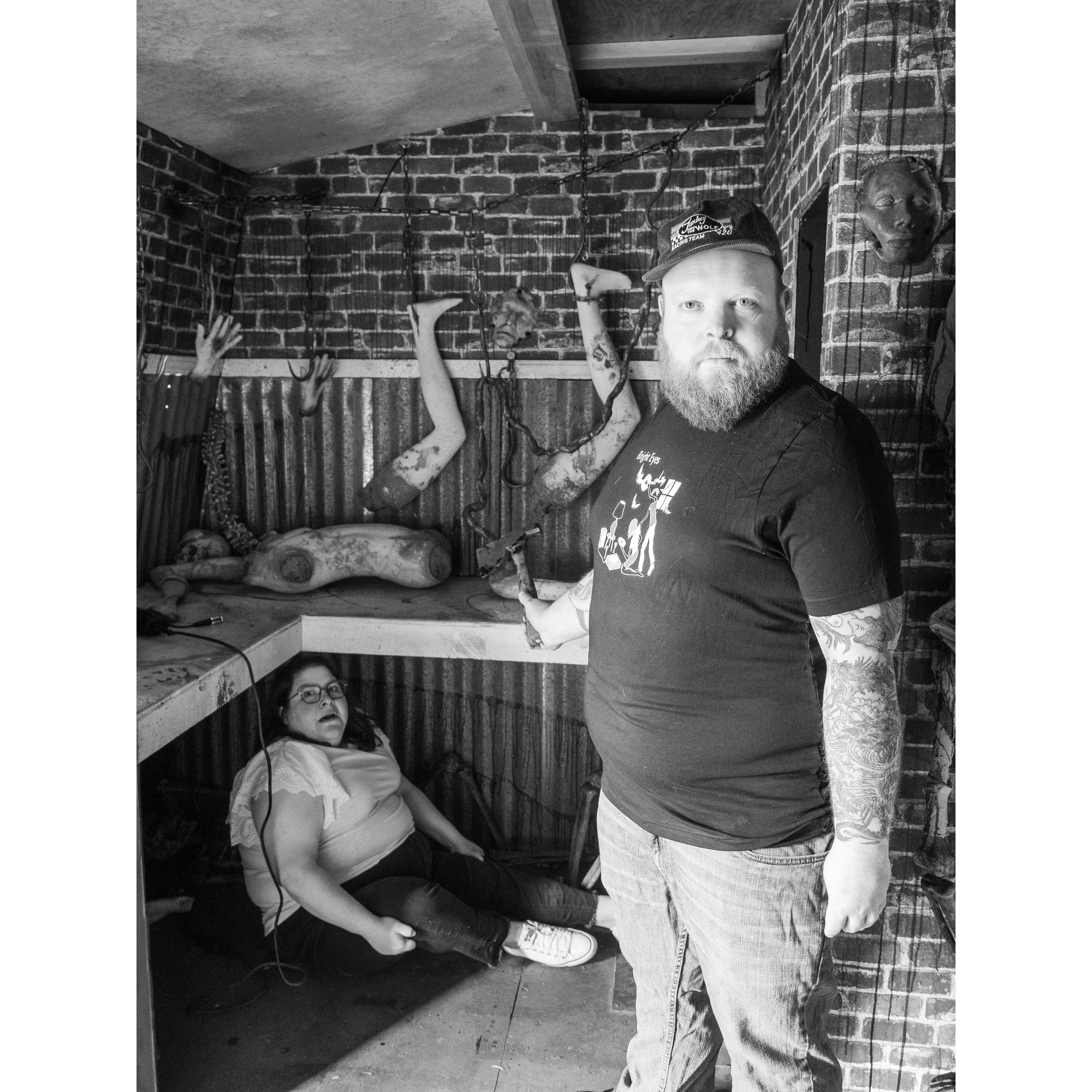 Tyler and Monica love going to Haunted Houses. Our engagment shoot was done at Milburn's Manor. Photos done by good friend Cory Cullen