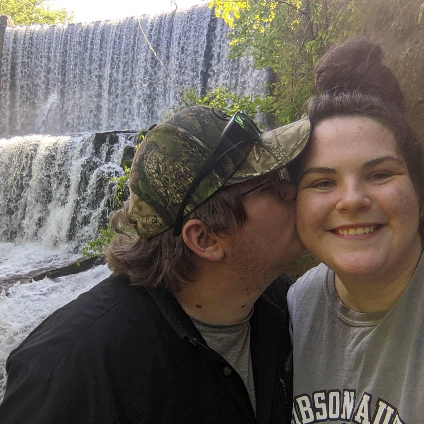 On one of our many road trips. 
Location: Blanchard Springs