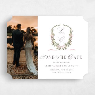 White Ticket Wedding Save the Date - Cindra Photo