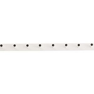 Gabrielle Organizer Wood 8-Peg Rail, White
