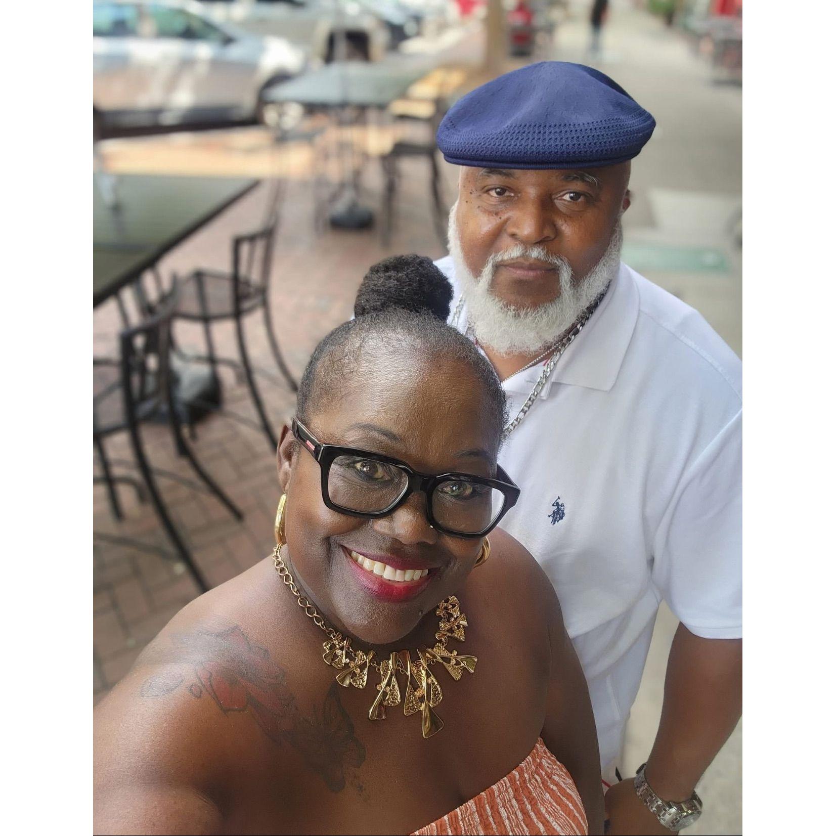 Out on the town, dressed in love; Alan and Mamie enjoying a special night together, making memories one date at a time.