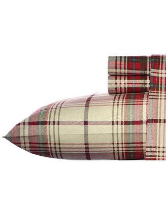 King Plaid Flannel Sheet Set - See color choice in notes