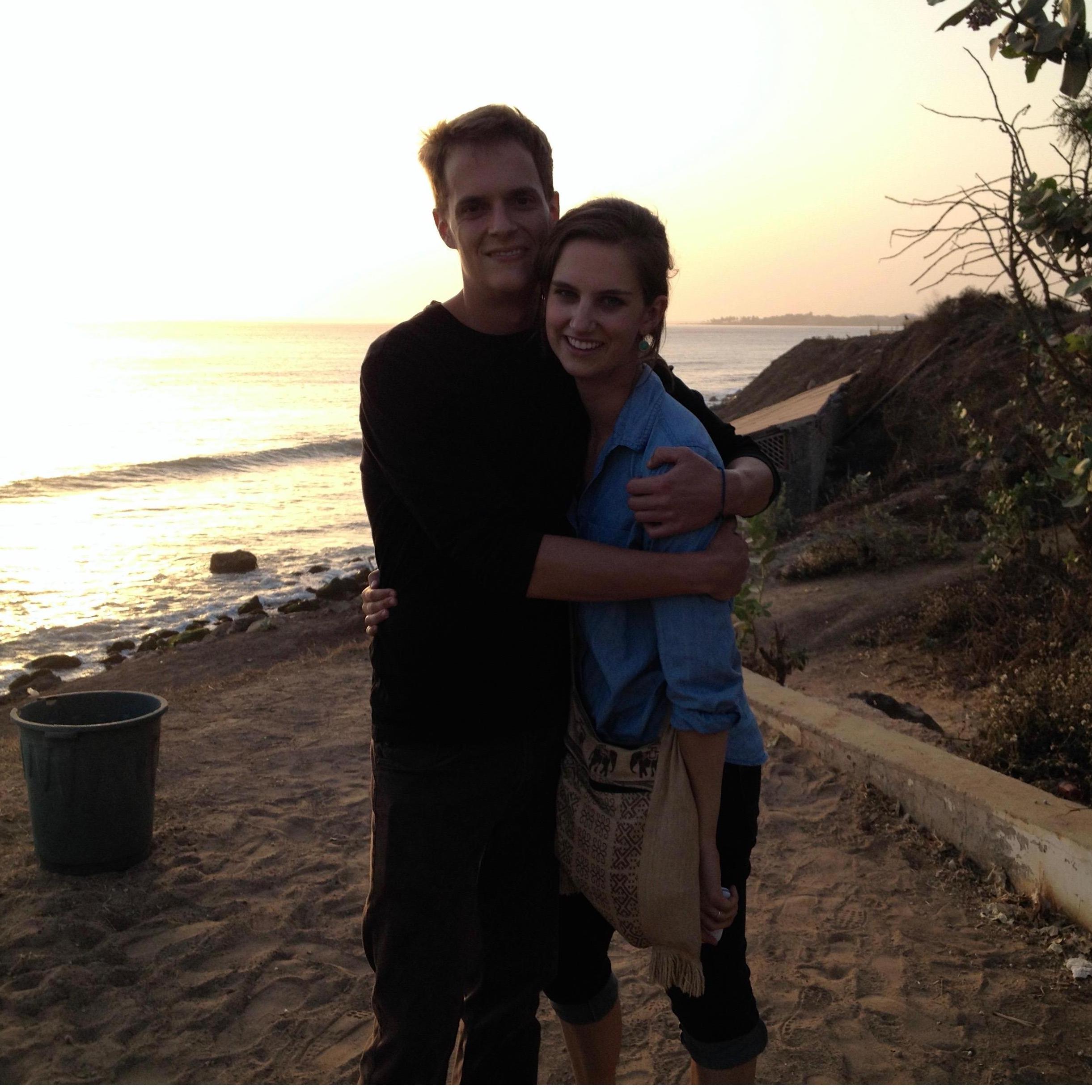 This is probably our first photo together, ever.