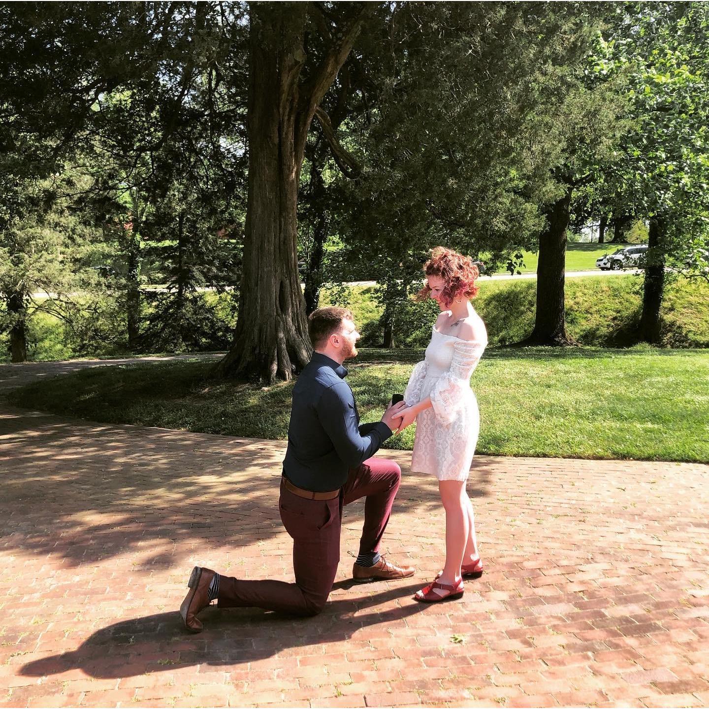 The proposal in Williamsburg, VA! Thanks to Kelsey for taking the photos and Abi for helping execute the proposal plan!