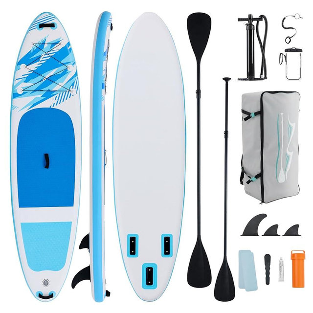 NEWBULIG 33" Inflatable Paddle Board SUP, Stand Up Paddle Board Blow Up with 3 Carry Handles, Non-Slip Deck Pad, Complete Kit with Pump, Leash & Backpack for Beginners/Adults