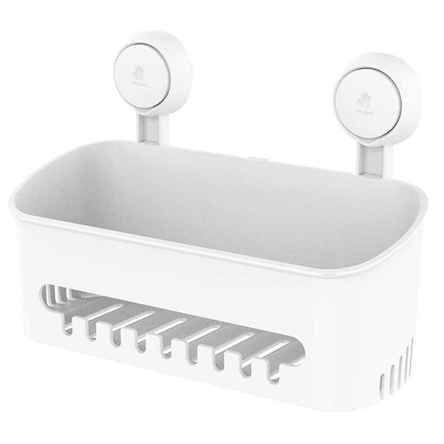 TAILI Shower Caddy Drill-Free with Vacuum Suction Cup Removable Shower Shelf Storage Basket for Shampoo & Toiletries, Kitchen Bathroom Bedroom Organizer