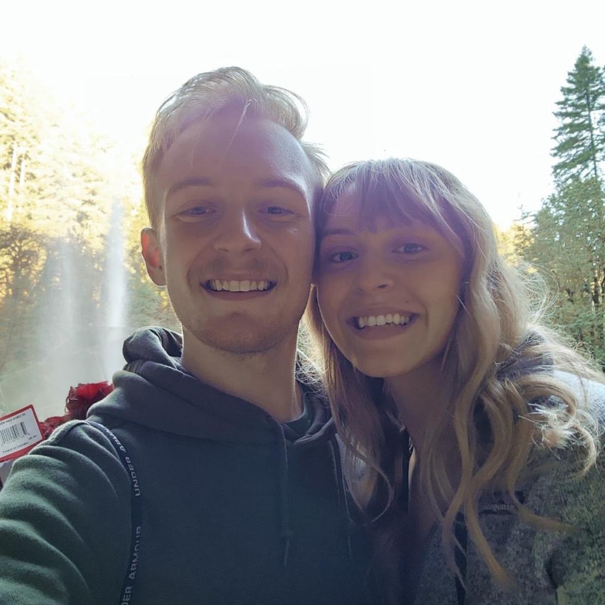 Helping set up Julia’s engagement at Silver Falls