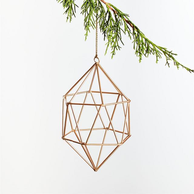 Metal Geo Drop Ornament