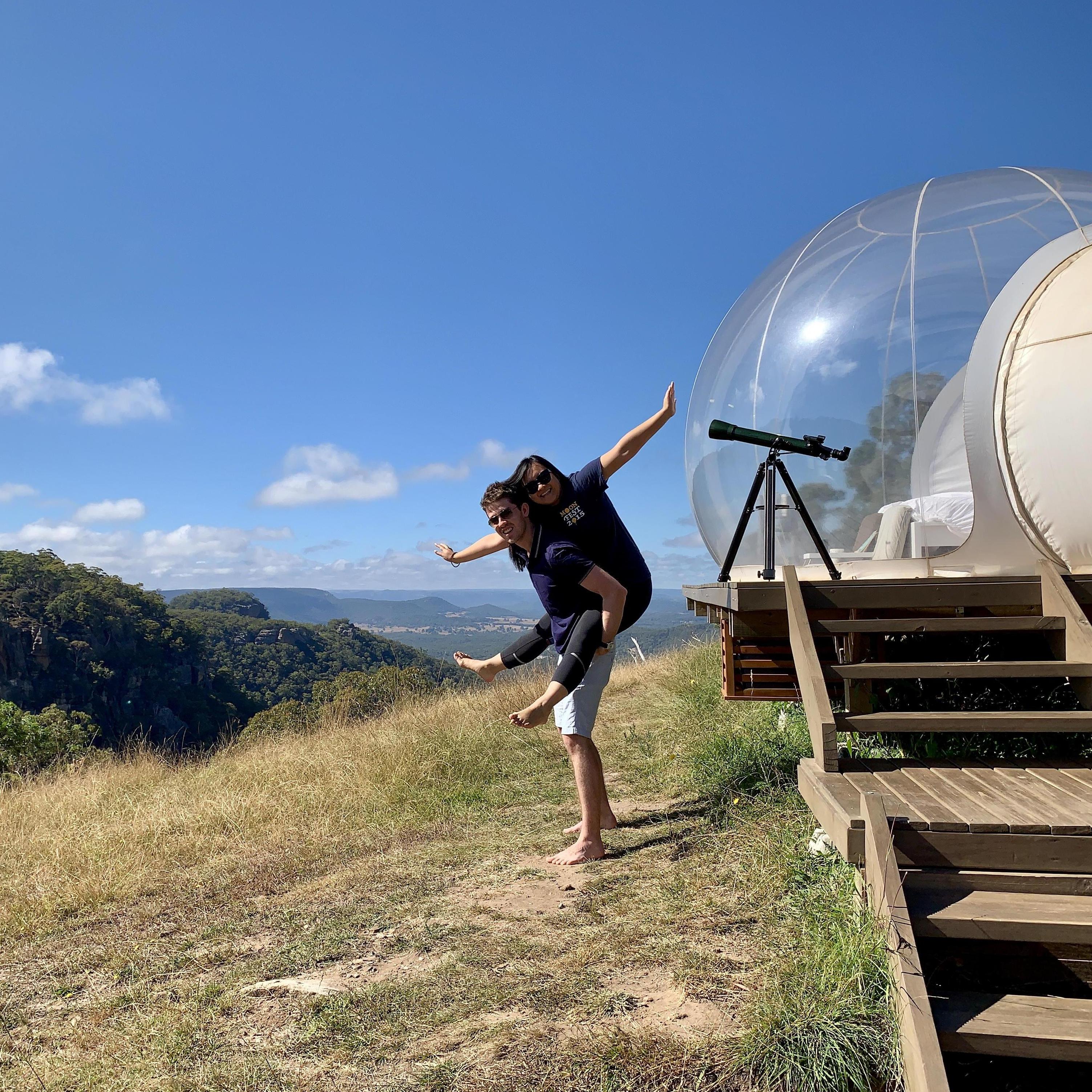 Coolest place we’ve stayed in! #bubbletent