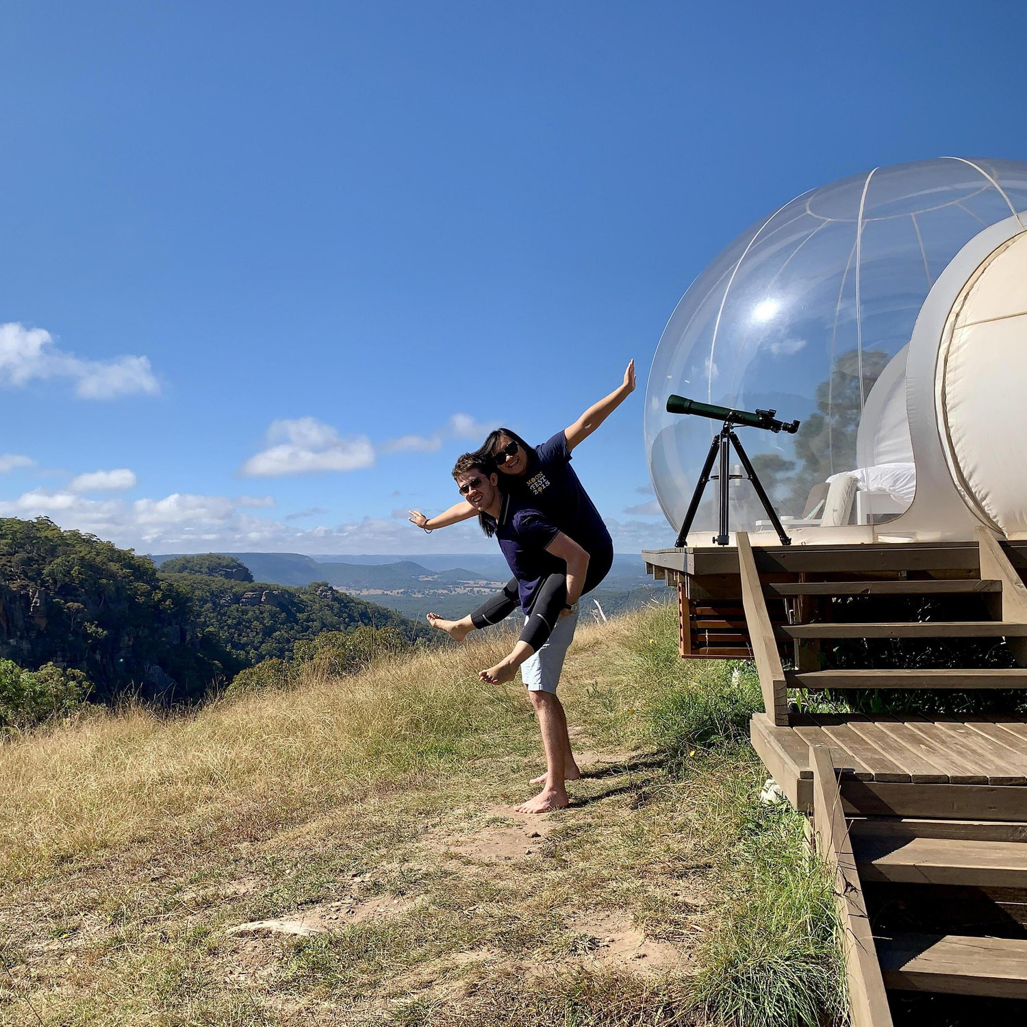 Coolest place we’ve stayed in! #bubbletent