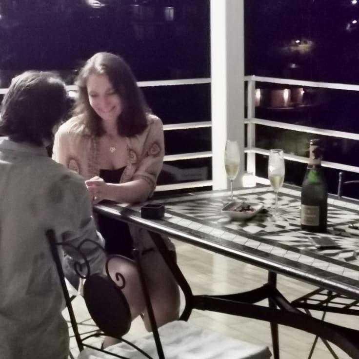 5/21/24.. 💍 Brendon asked. Christina said yes. The incognito Airbnb host snagged this photo. In Genoa, Italy.