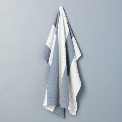 Bold & Thin Stripe Flour Sack Kitchen Towel Sour Cream/Faded Blue - Hearth & Hand™ with Magnolia