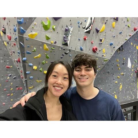 Rock climbing date! We still haven’t gotten around to getting a gym membership though 🤫 - Jan 2024