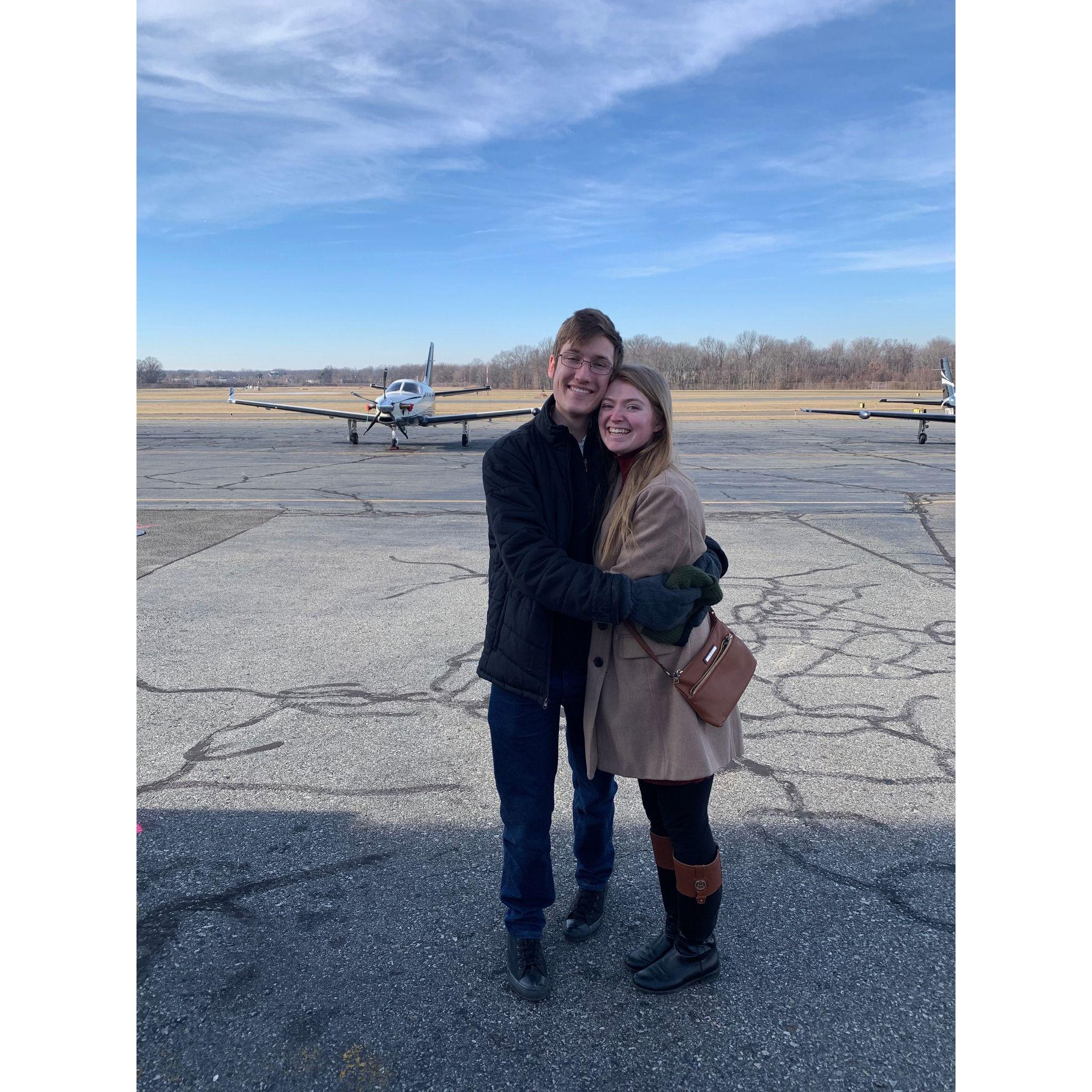 December 28th, 2022: Ben's father and uncle (both pilots) flew Ben down to NJ in a small plane to visit the Topors