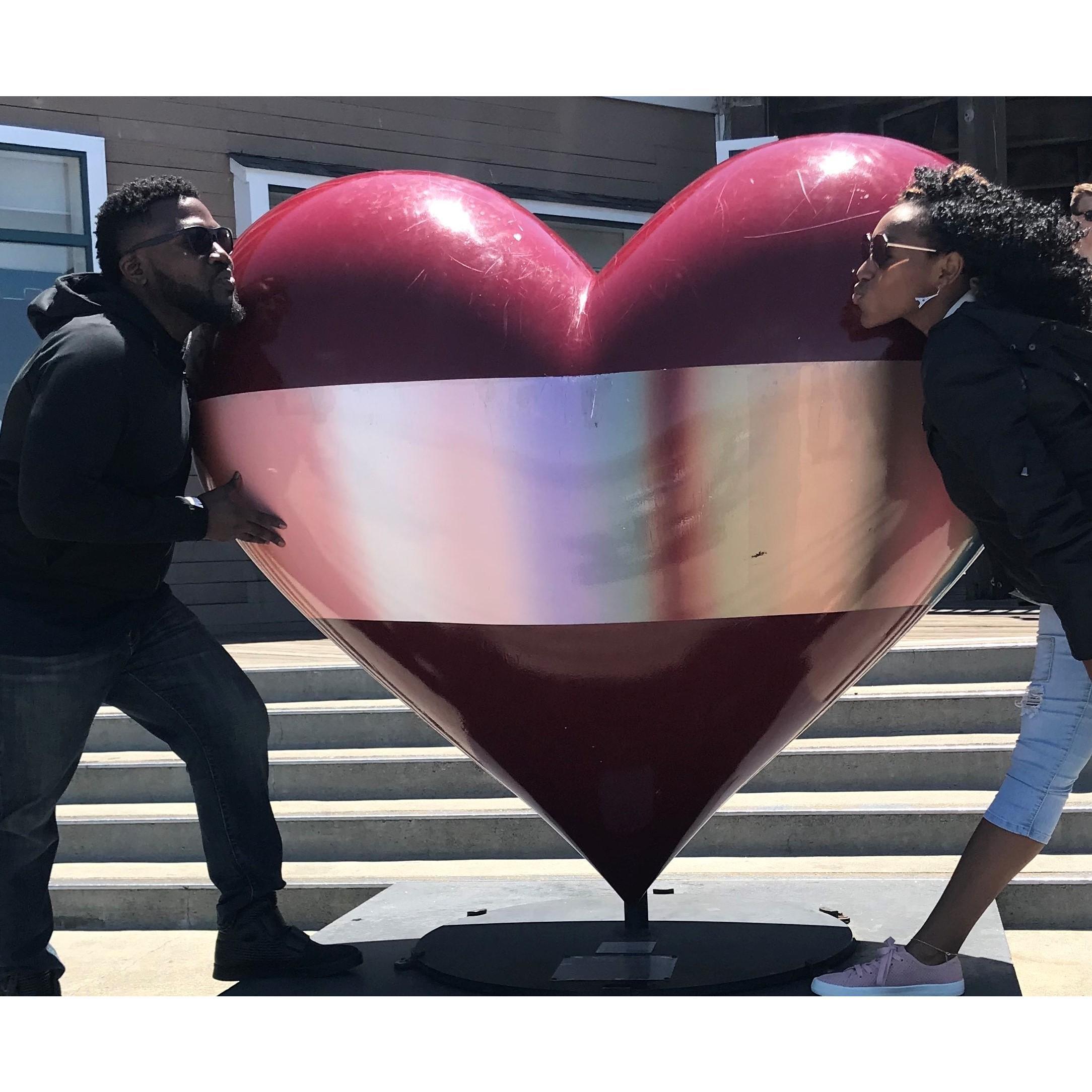 Our heart love pic on San Francisco Pier 39