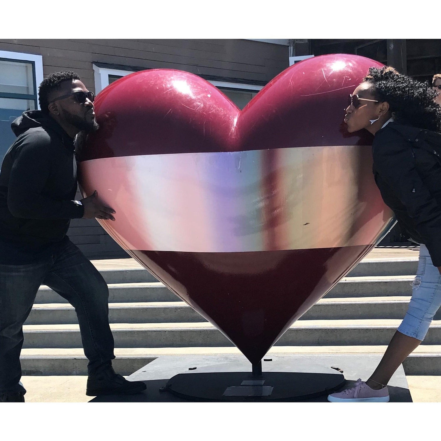 Our heart love pic on San Francisco Pier 39