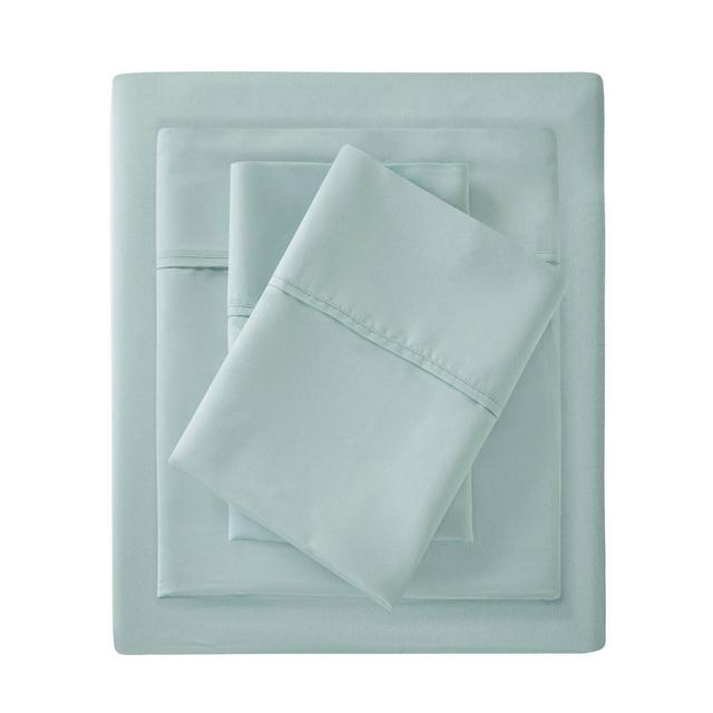 King 1500 Thread Count Cotton Rich Sheet Set Seafoam