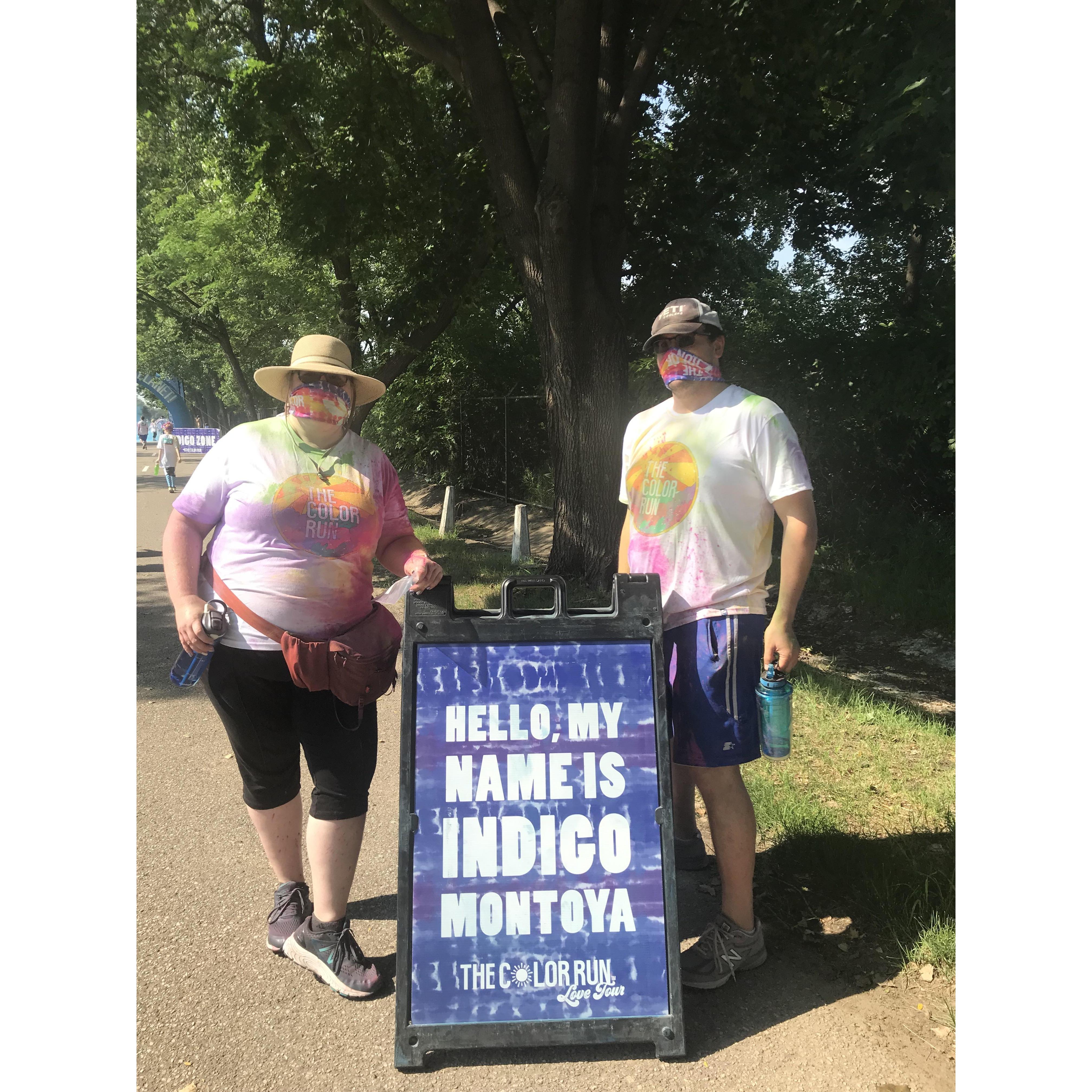During the color run we came across this sign at the blue station , we love this movie and quoted all the time before we were a couple and all of our time together so far ! what movie is it???