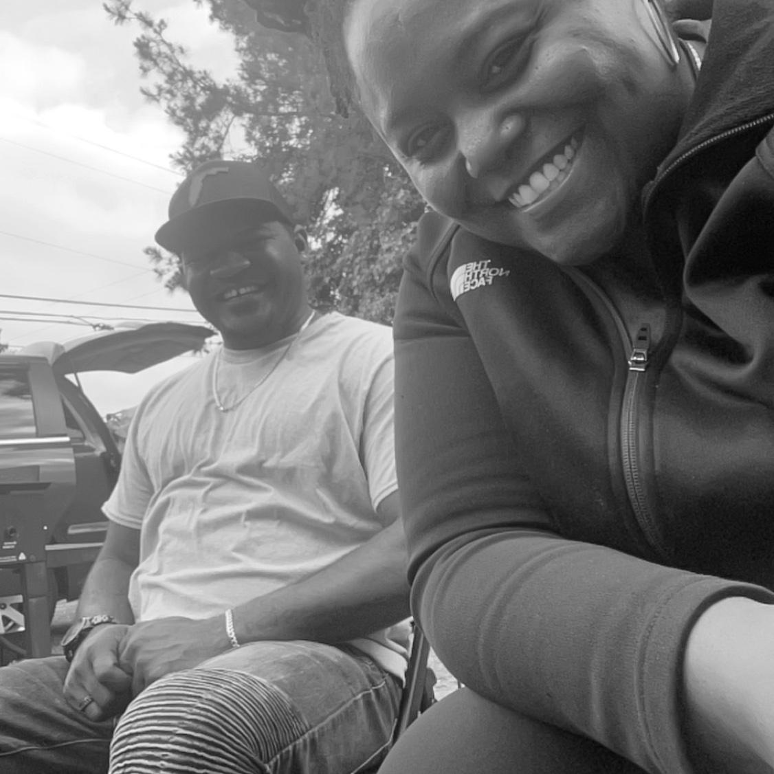 Chilling at the backyard cookout.